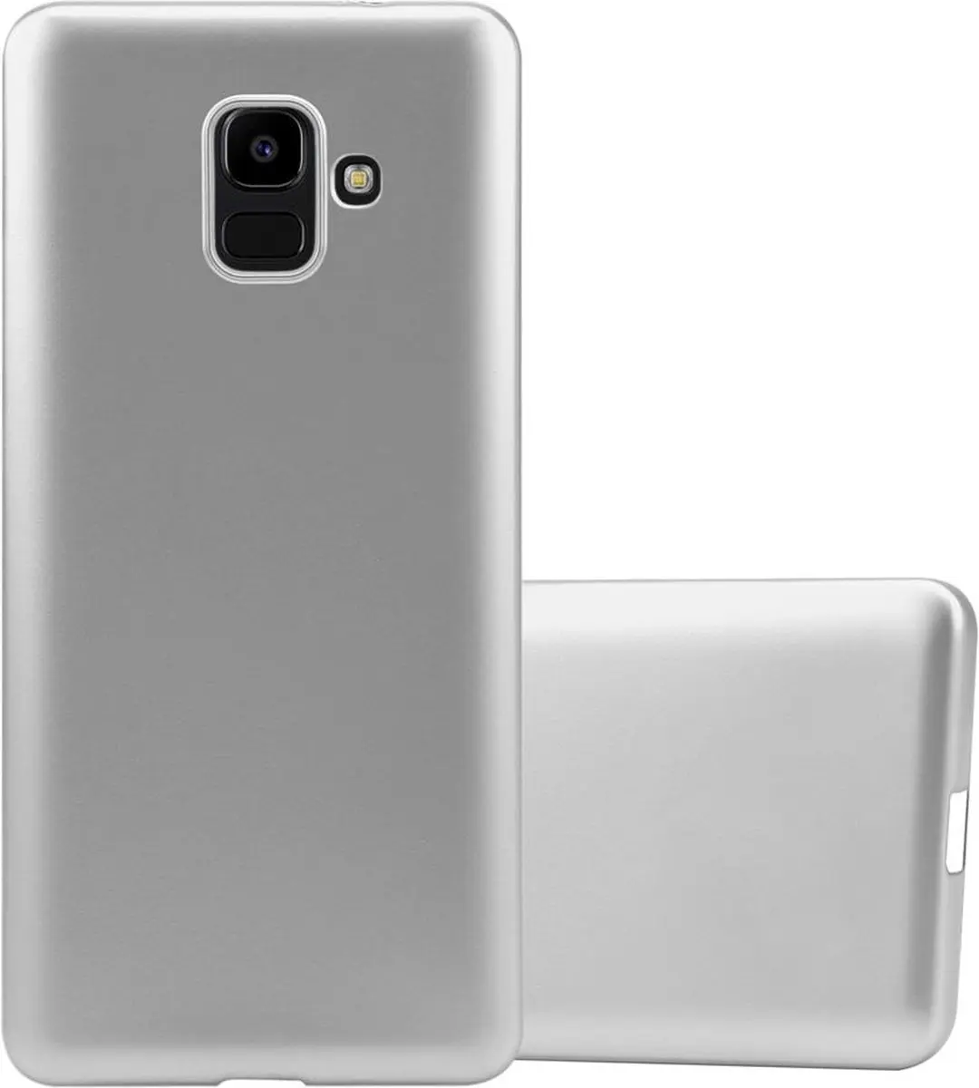 Cadorabo Hoesje geschikt voor Samsung Galaxy J6 2018 in METALLIC ZILVER