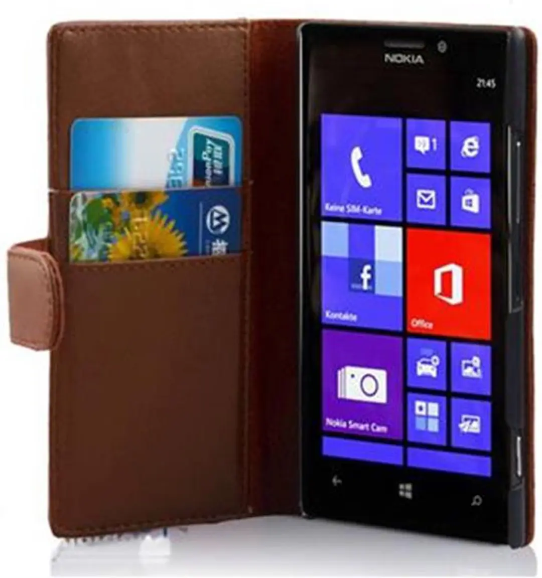 Cadorabo Hoesje geschikt voor Nokia Lumia 925 in CACAO BRUIN