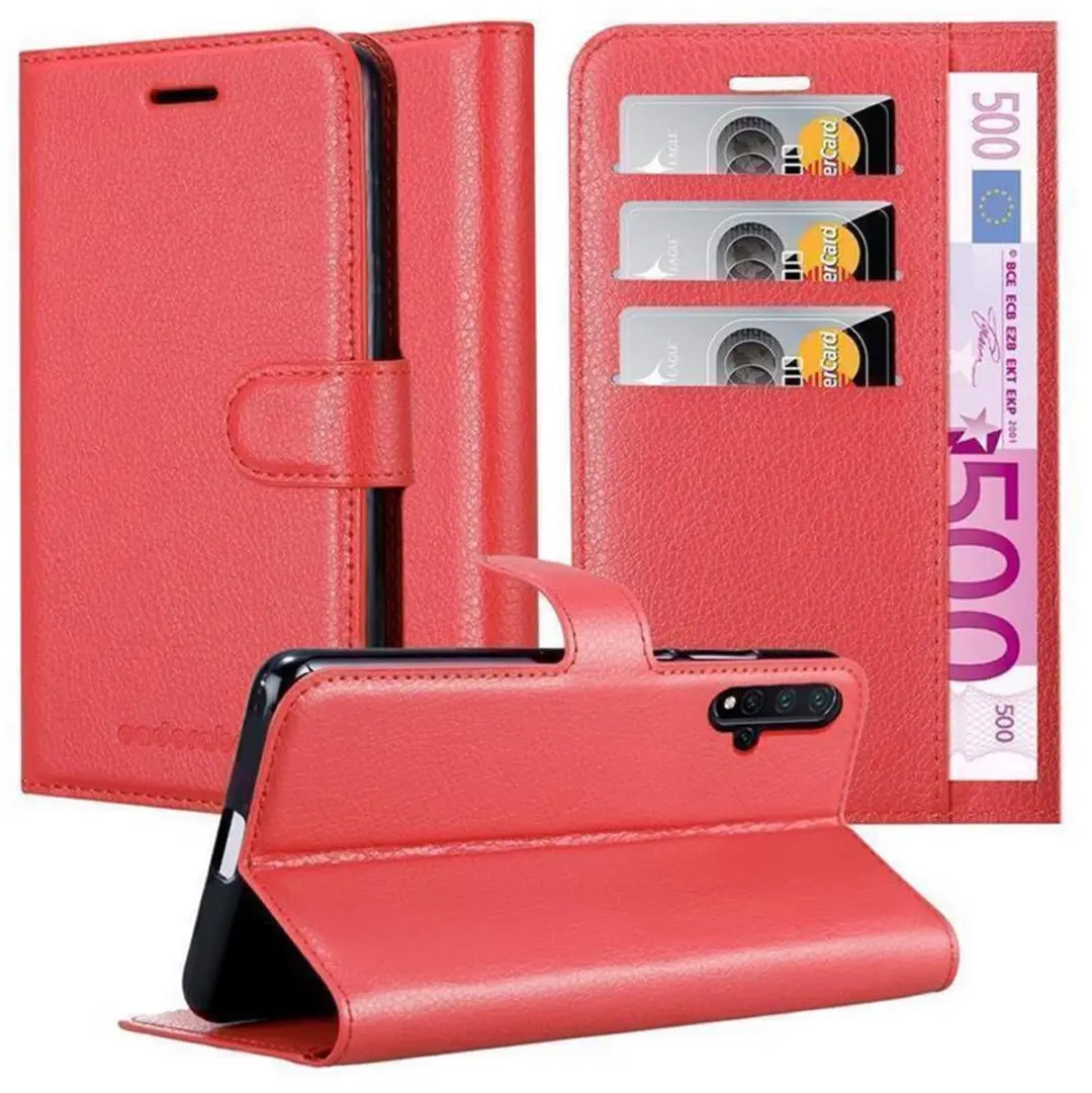 Cadorabo Hoesje geschikt voor Huawei NOVA 5 / 5 PRO in KARMIJN ROOD