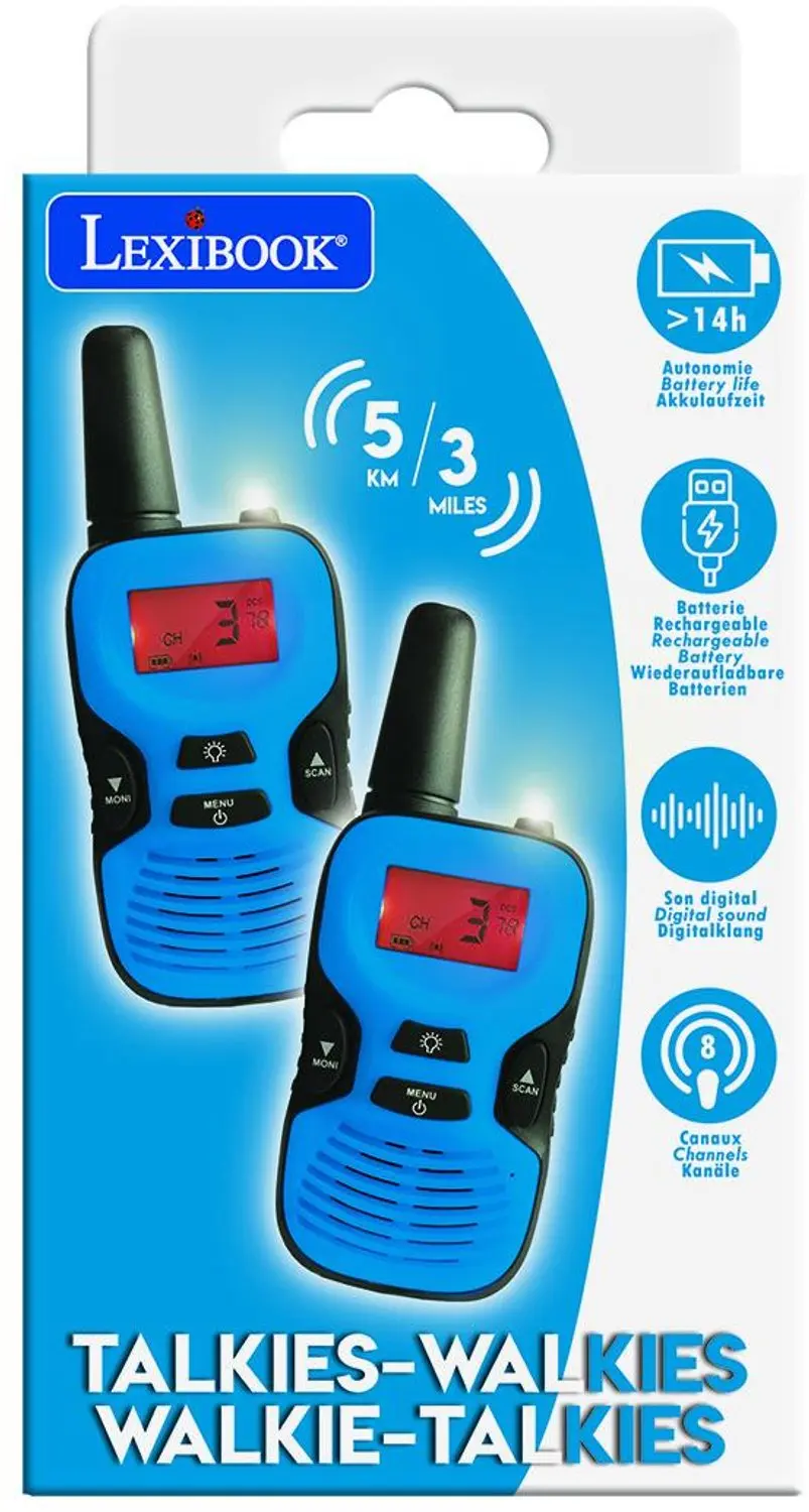 Lexibook TW43 Walkie-Talkie 5km - Blauw - afbeelding 3 van 6