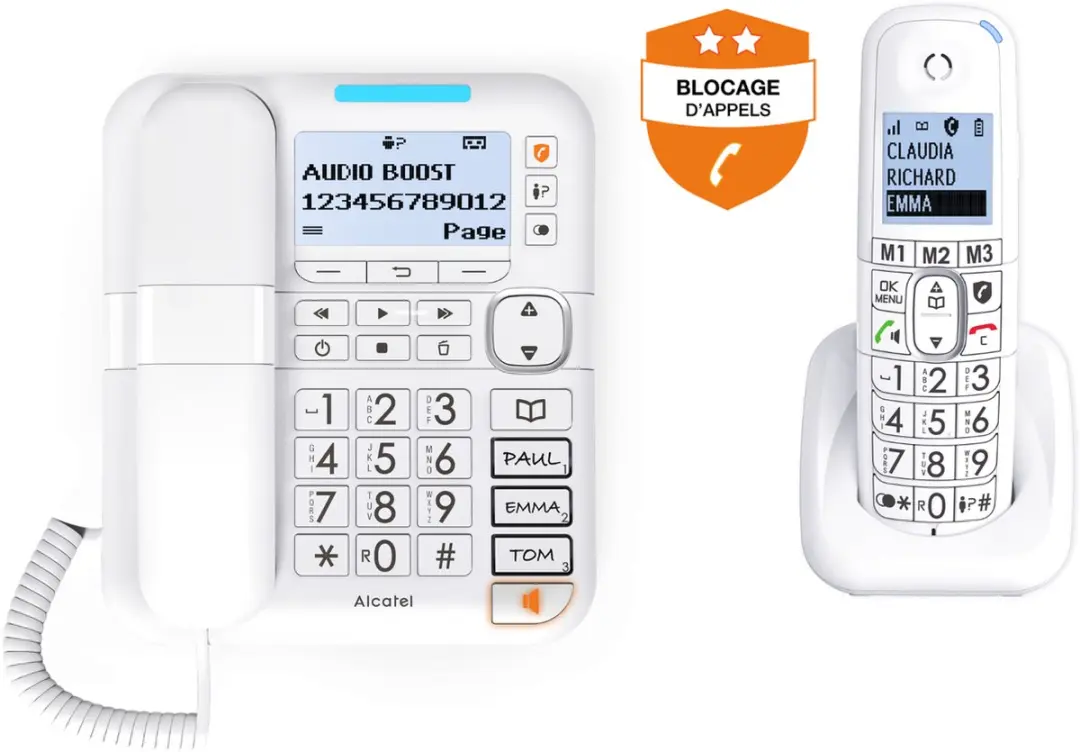 Alcatel XL785 Combo met Antwoordapparaat, Grote Toetsen en Luid Geluid draadloos