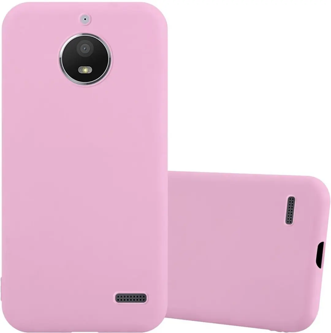 Cadorabo Hoesje geschikt voor Motorola MOTO E4 in CANDY ROZE