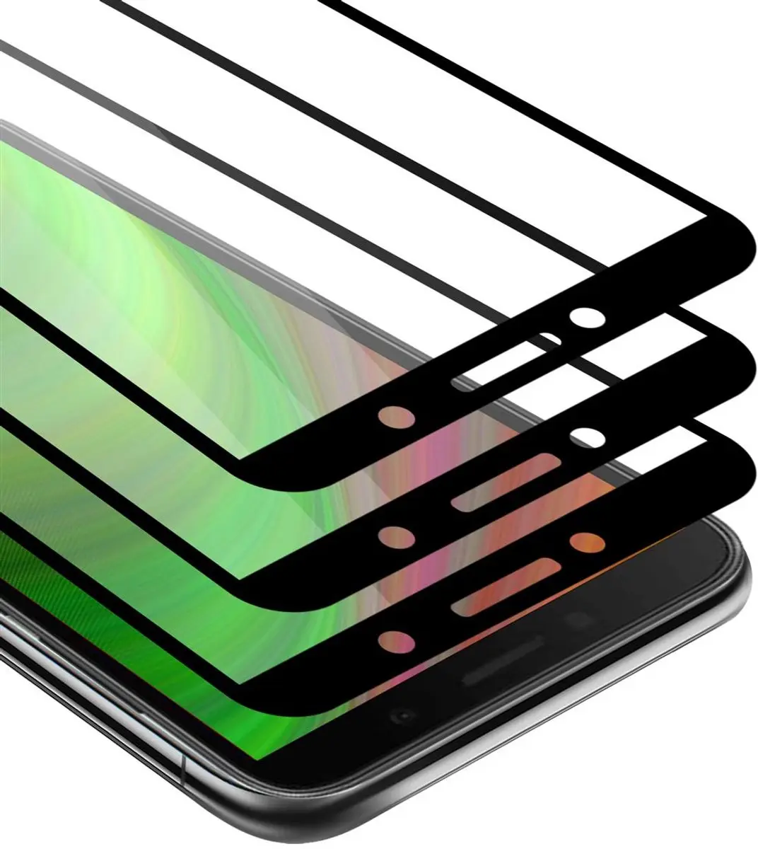 Cadorabo 3x Screenprotector geschikt voor Honor 9S / Huawei Y5P Volledig scherm