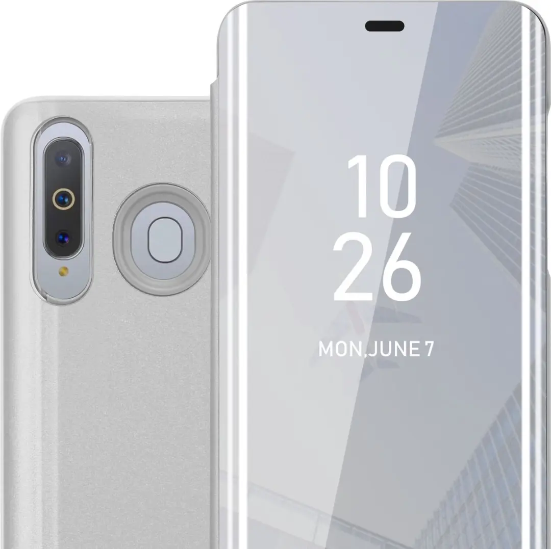 Cadorabo Hoesje geschikt voor Samsung Galaxy A8s in AGAAT ZILVER