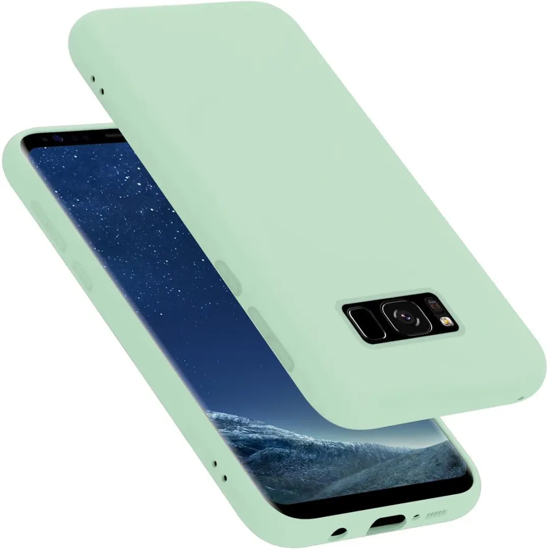 Cadorabo Hoesje geschikt voor Samsung Galaxy S8 PLUS in LIQUID LICHT GROEN