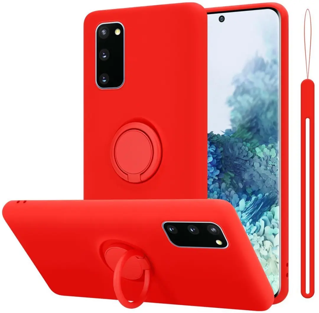 Cadorabo Hoesje geschikt voor Samsung Galaxy S20 FE in LIQUID ROOD