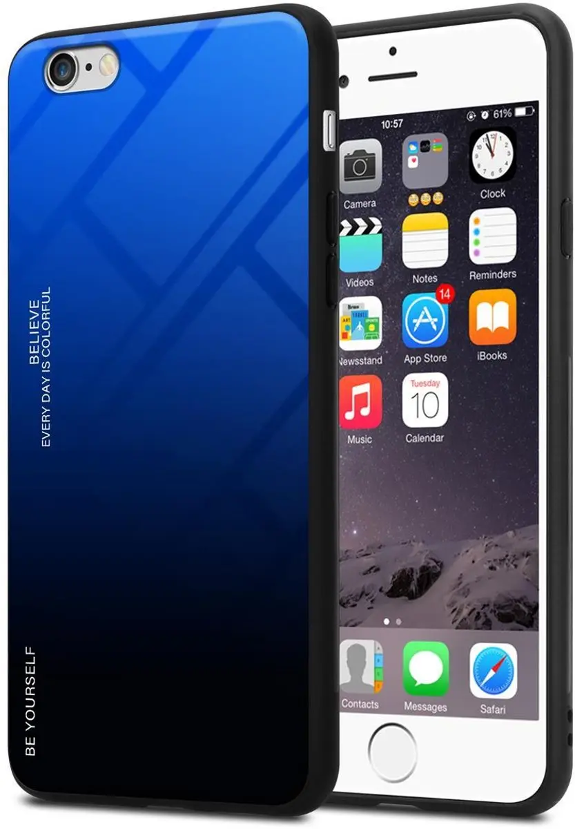 Cadorabo Hoesje geschikt voor Apple iPhone 6 / 6S in BLAUW