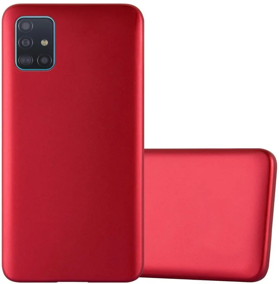 Cadorabo Hoesje geschikt voor Samsung Galaxy A51 5G in METALLIC ROOD