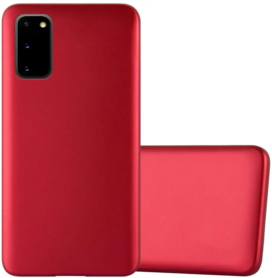Cadorabo Hoesje geschikt voor Samsung Galaxy S20 in METALLIC ROOD