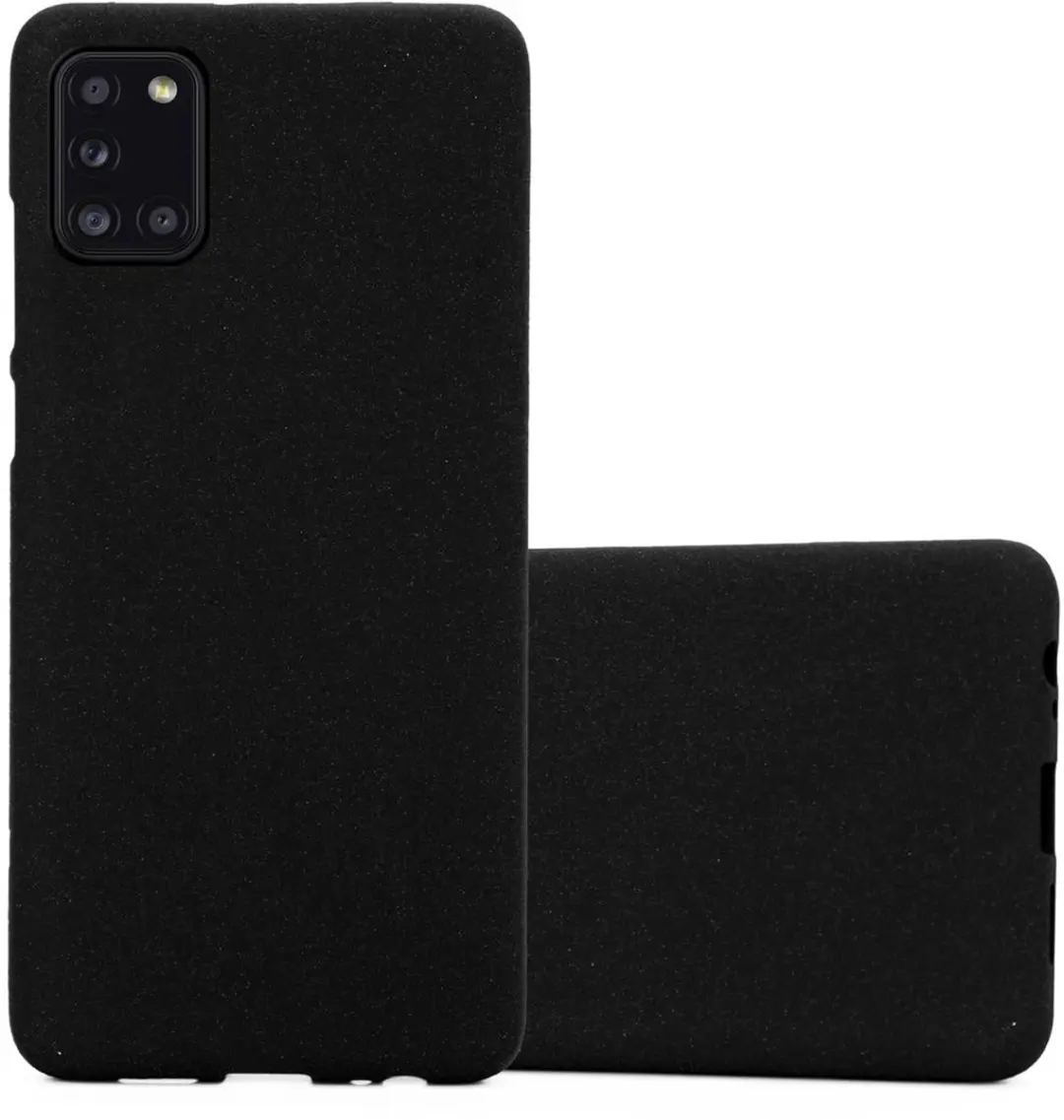 Cadorabo Hoesje geschikt voor Samsung Galaxy A31 in FROST ZWART