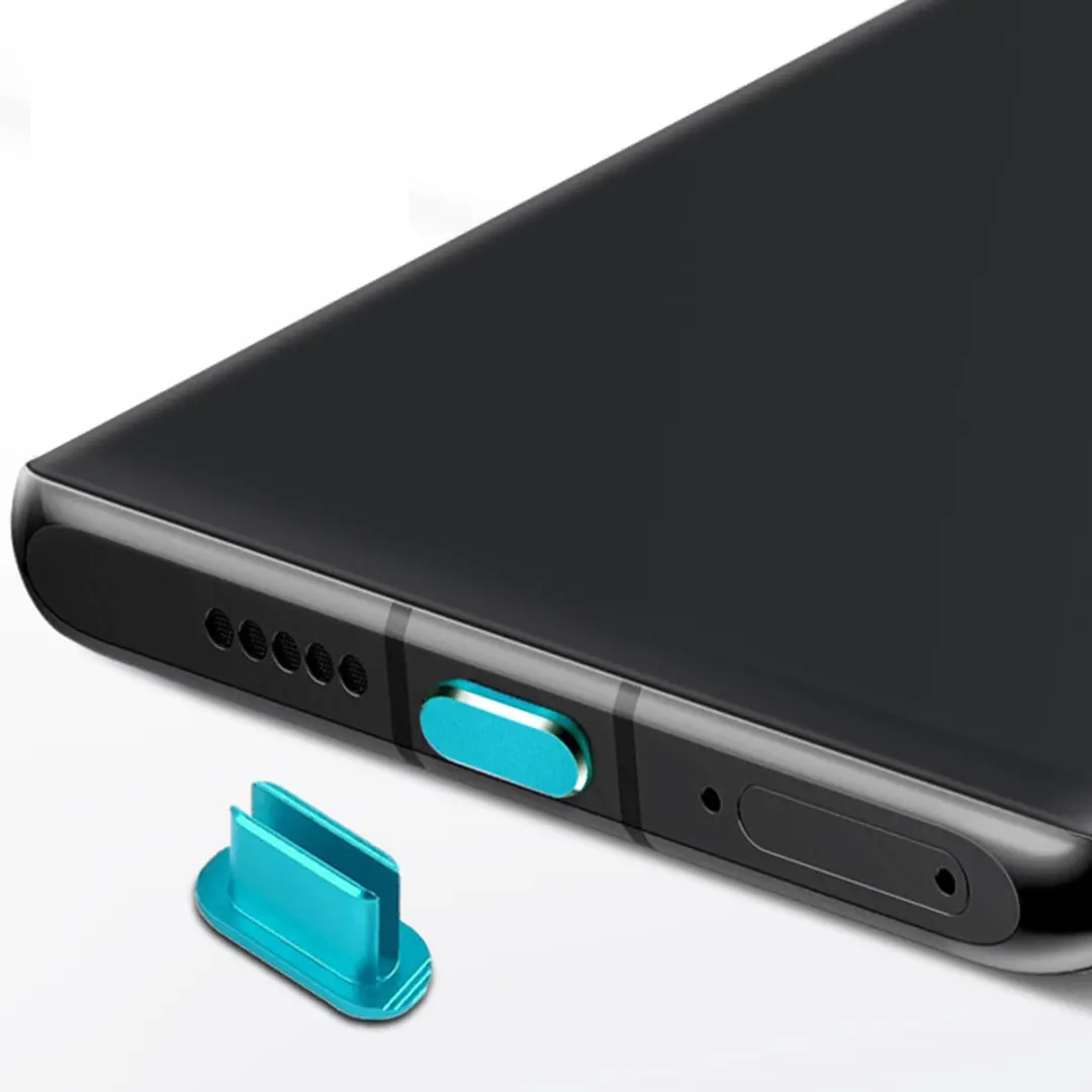 Cadorabo Beschermkap geschikt voor USB C in LICHTBLAUW