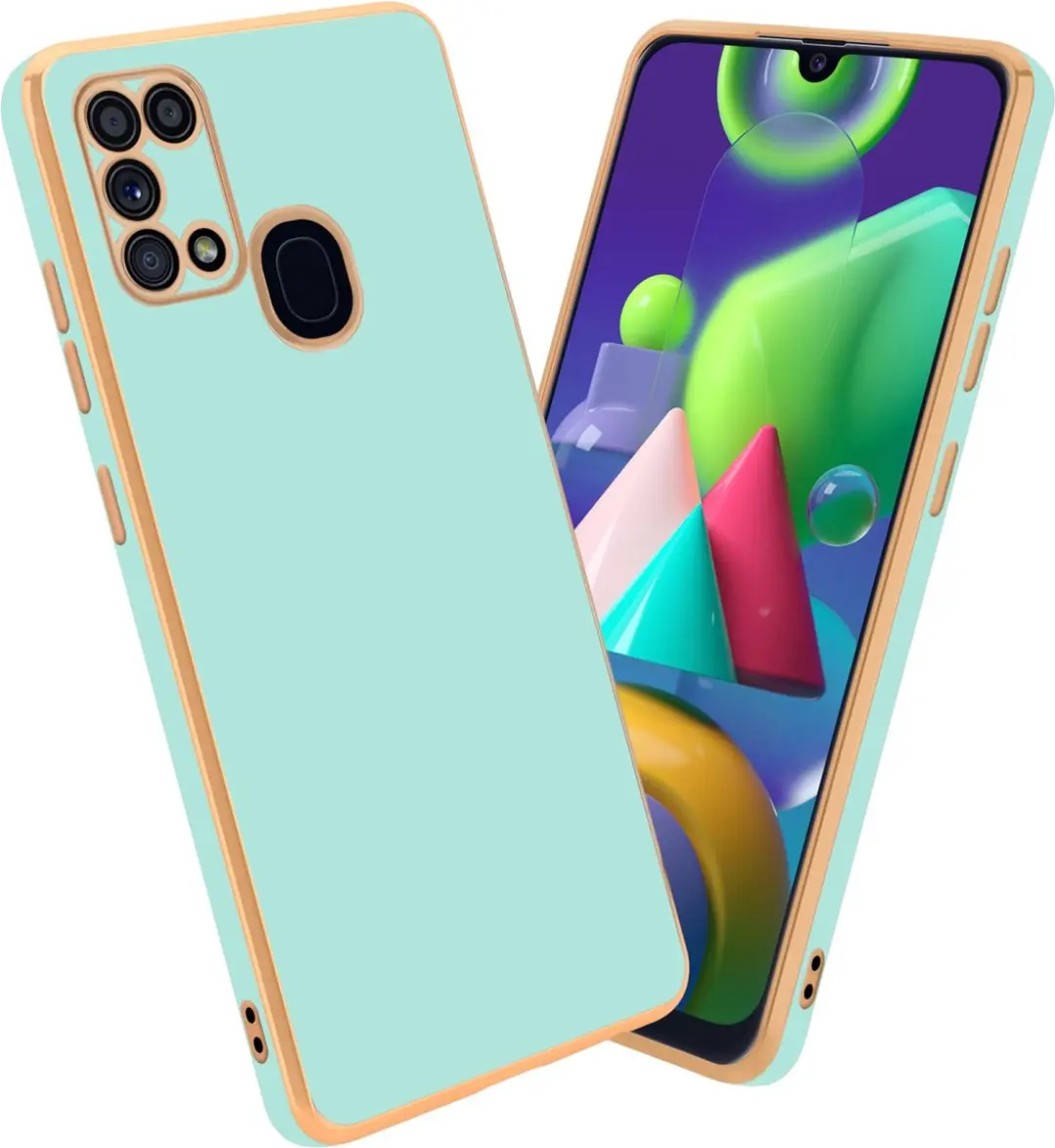 Cadorabo Hoesje geschikt voor Samsung Galaxy M31 in Glossy Mintgroen
