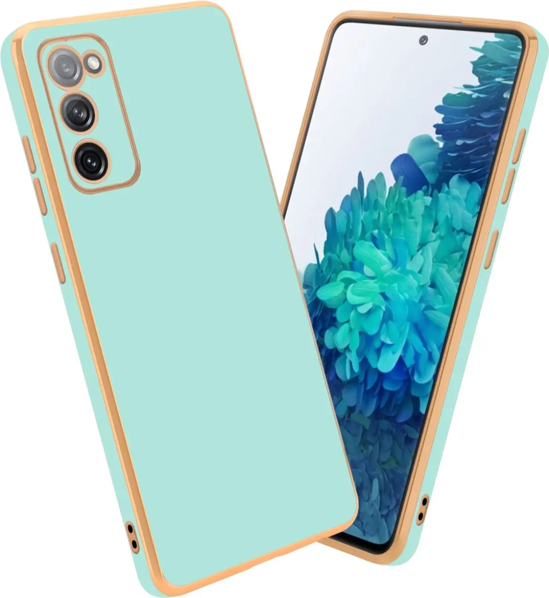 Cadorabo Hoesje geschikt voor Samsung Galaxy S20 FE in Glossy Mintgroen