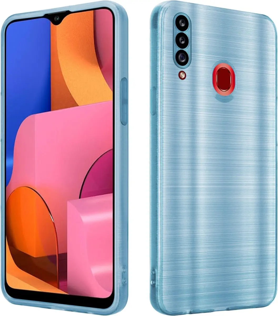 Cadorabo Hoesje geschikt voor Samsung Galaxy A20s in Brushed Turqoise