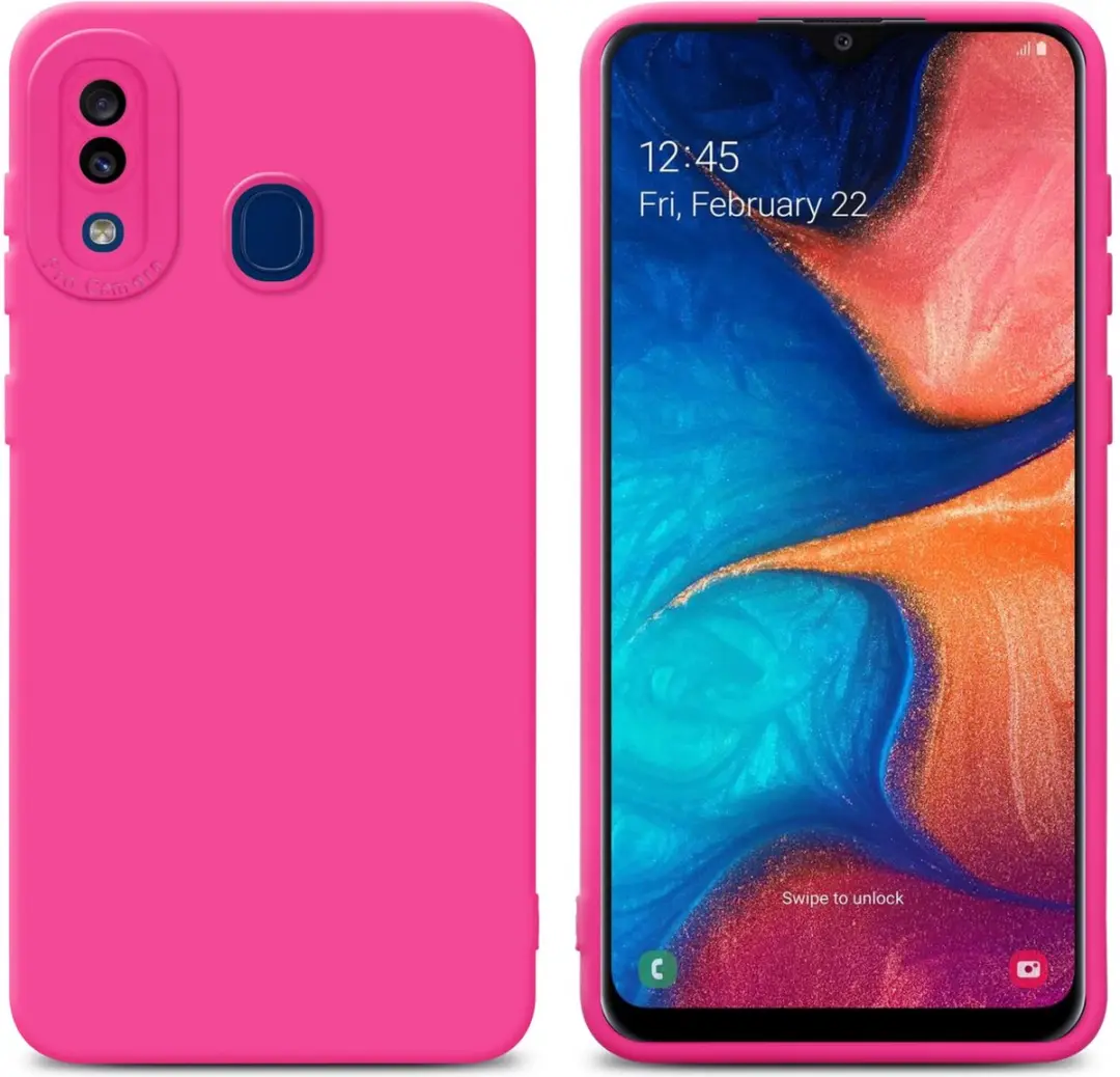 Cadorabo Hoesje geschikt voor Samsung Galaxy A20 / A30 / M10s in FLUID HOTPINK