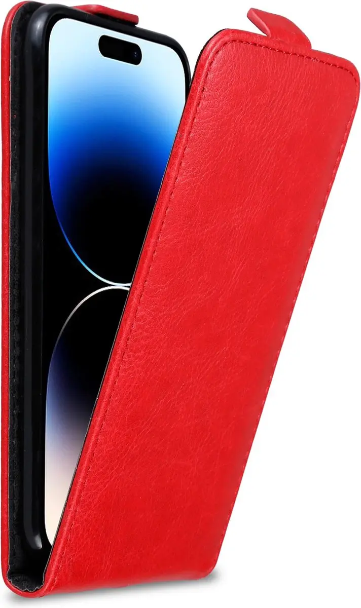 Cadorabo Hoesje geschikt voor Apple iPhone 14 PRO MAX in APPEL ROOD