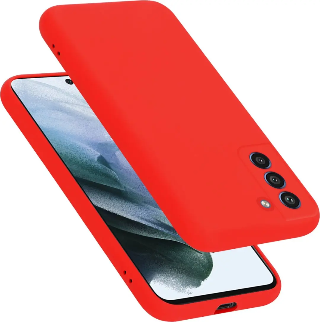 Cadorabo Hoesje geschikt voor Samsung Galaxy S21 FE in LIQUID ROOD