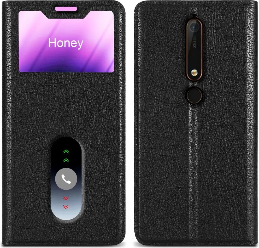 Cadorabo Hoesje geschikt voor Nokia 6,1 in KOMEET ZWART