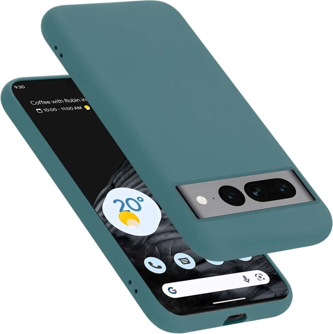 Cadorabo Hoesje geschikt voor Google PIXEL 7 PRO in LIQUID GROEN