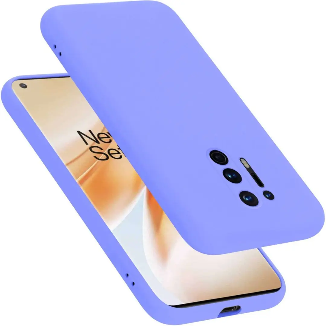 Cadorabo Hoesje geschikt voor OnePlus 8 PRO in LIQUID LICHT PAARS