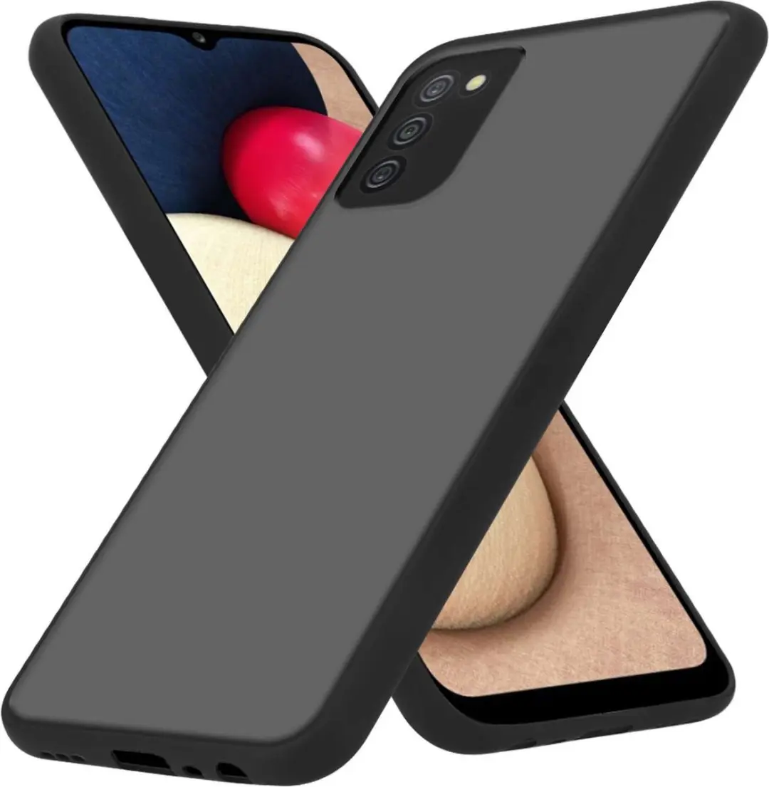 Cadorabo Hoesje geschikt voor Samsung Galaxy A02s in MATT ZWART