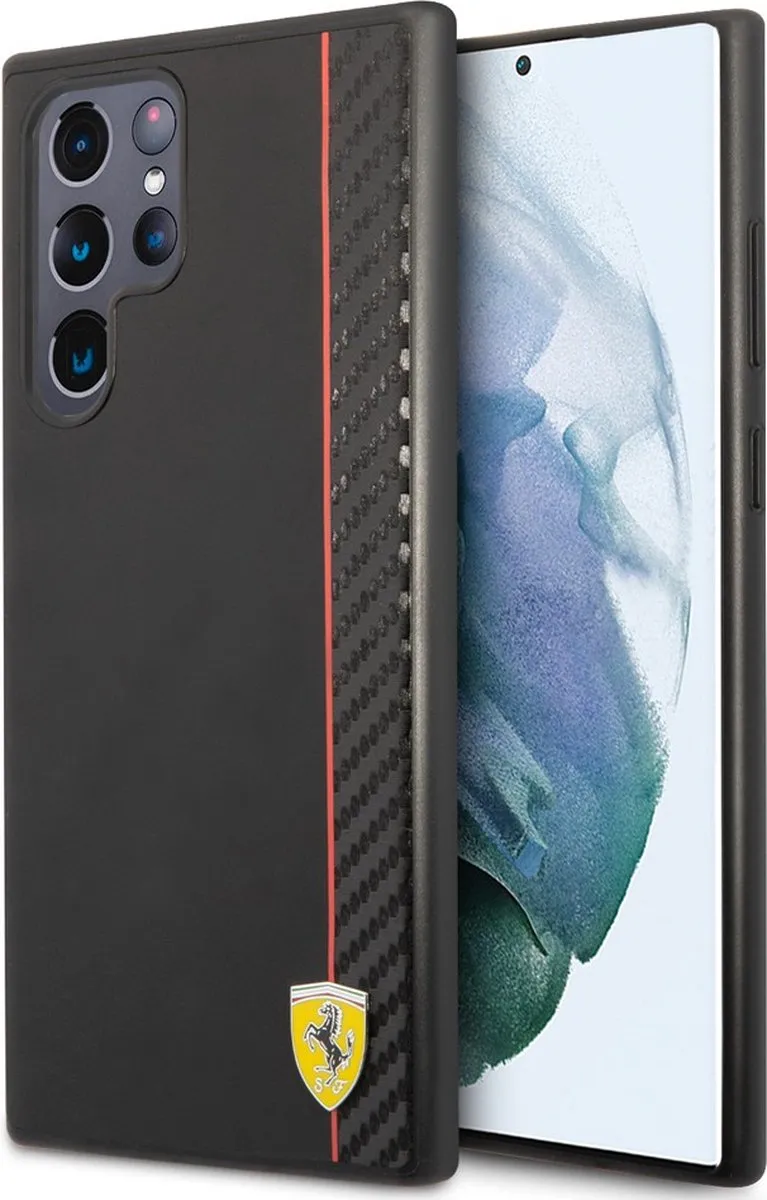 Ferrari Smooth Carbon Back Case S22 Ultra