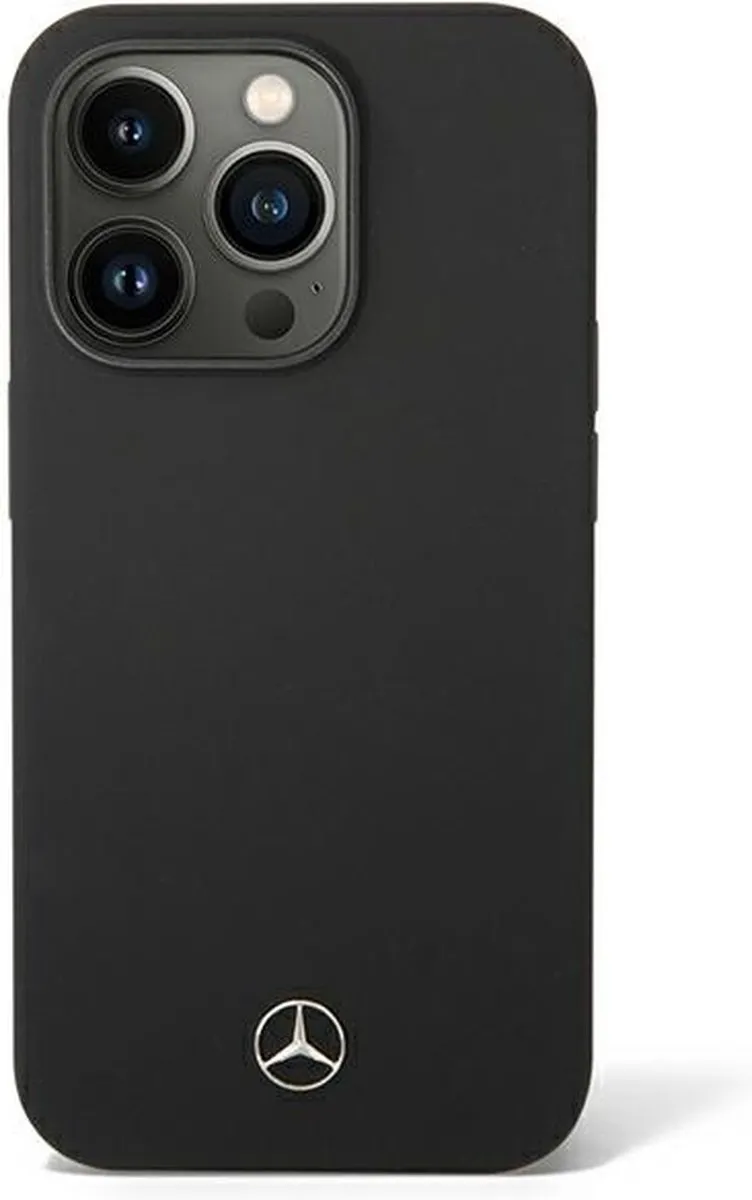 Mercedes-Benz Silicone Back Case iPhone 14 Pro Max - Zwart - 3666339083663
