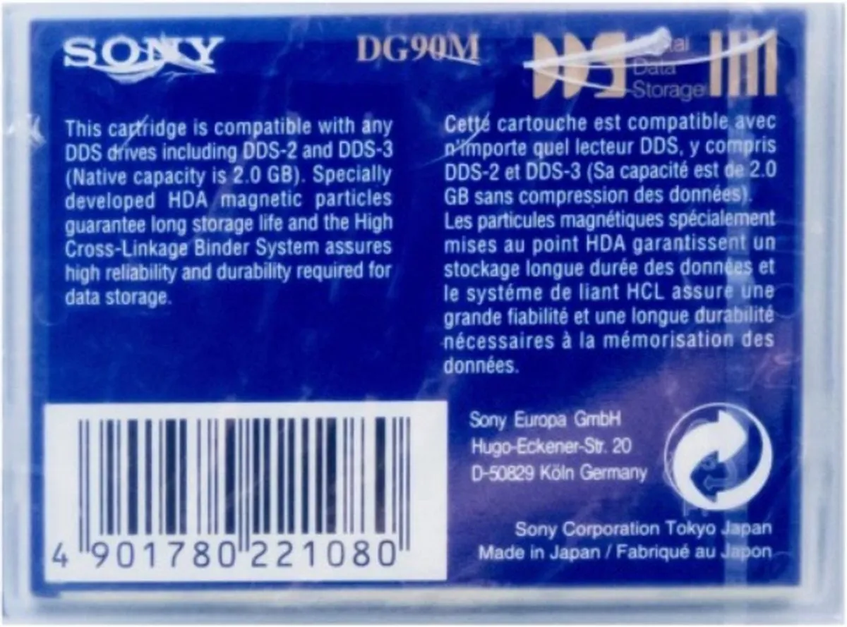 Sony DG90M DDS Data Cartridge 4GB