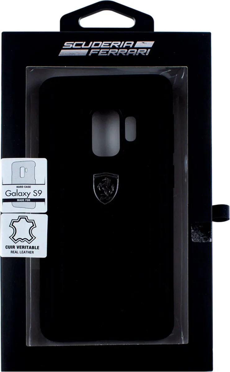 Ferrari Portofino Leather Back Cover FECS9BK - Zwart