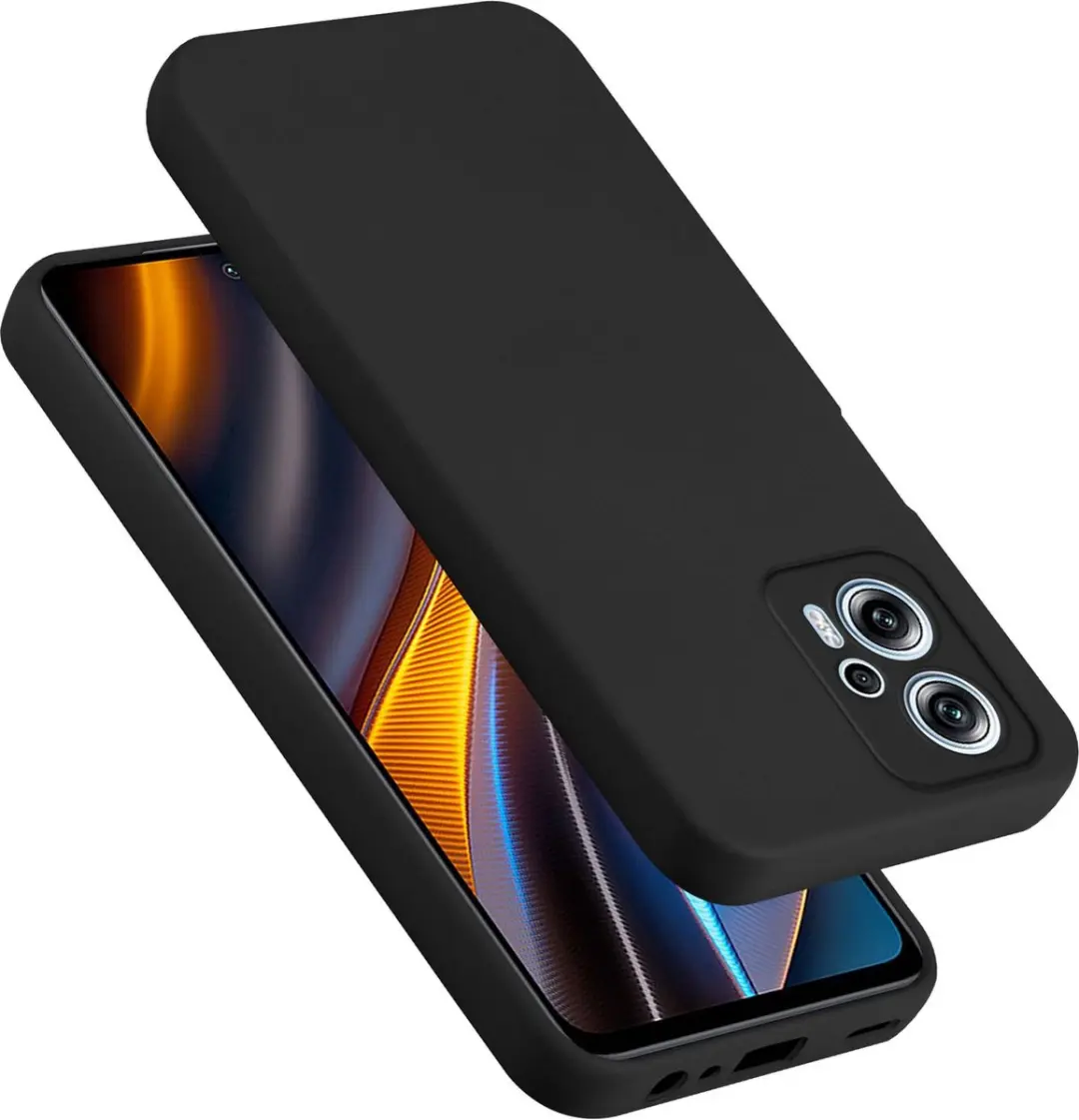 Cadorabo Hoesje geschikt voor Xiaomi Poco X4 GT in LIQUID ZWART