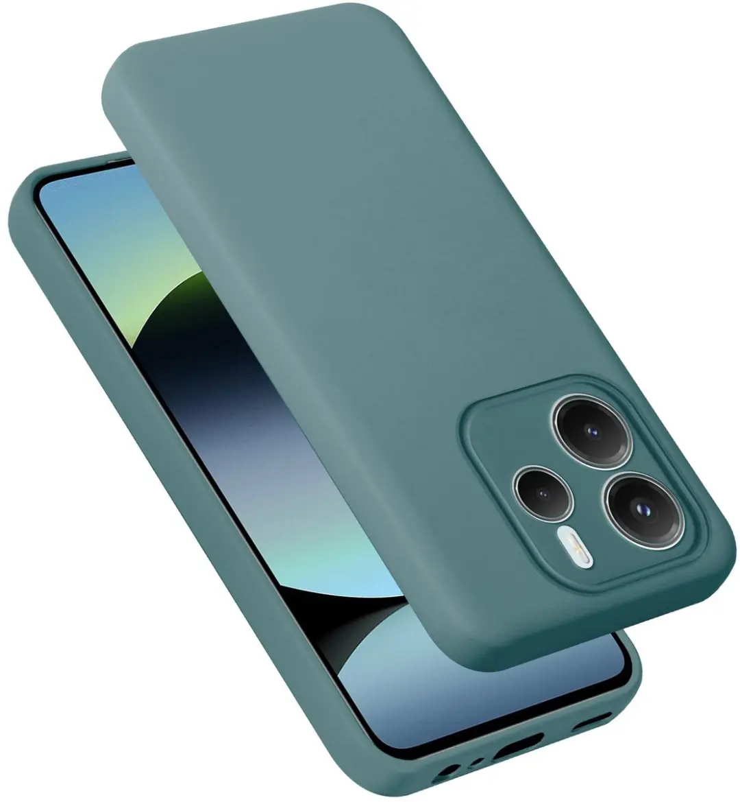 Cadorabo Hoesje geschikt voor Xiaomi Redmi Note 14 4G in LIQUID GROEN