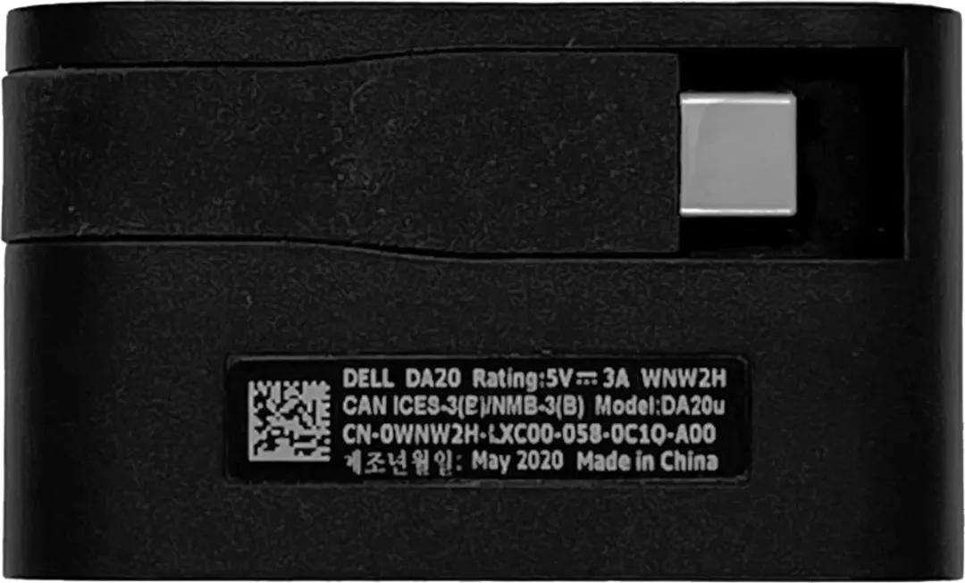 Dell DA20 - USB-C Multiport Adapter - 2-in-1 USB-C adapter - HDMI, en USB-A hub