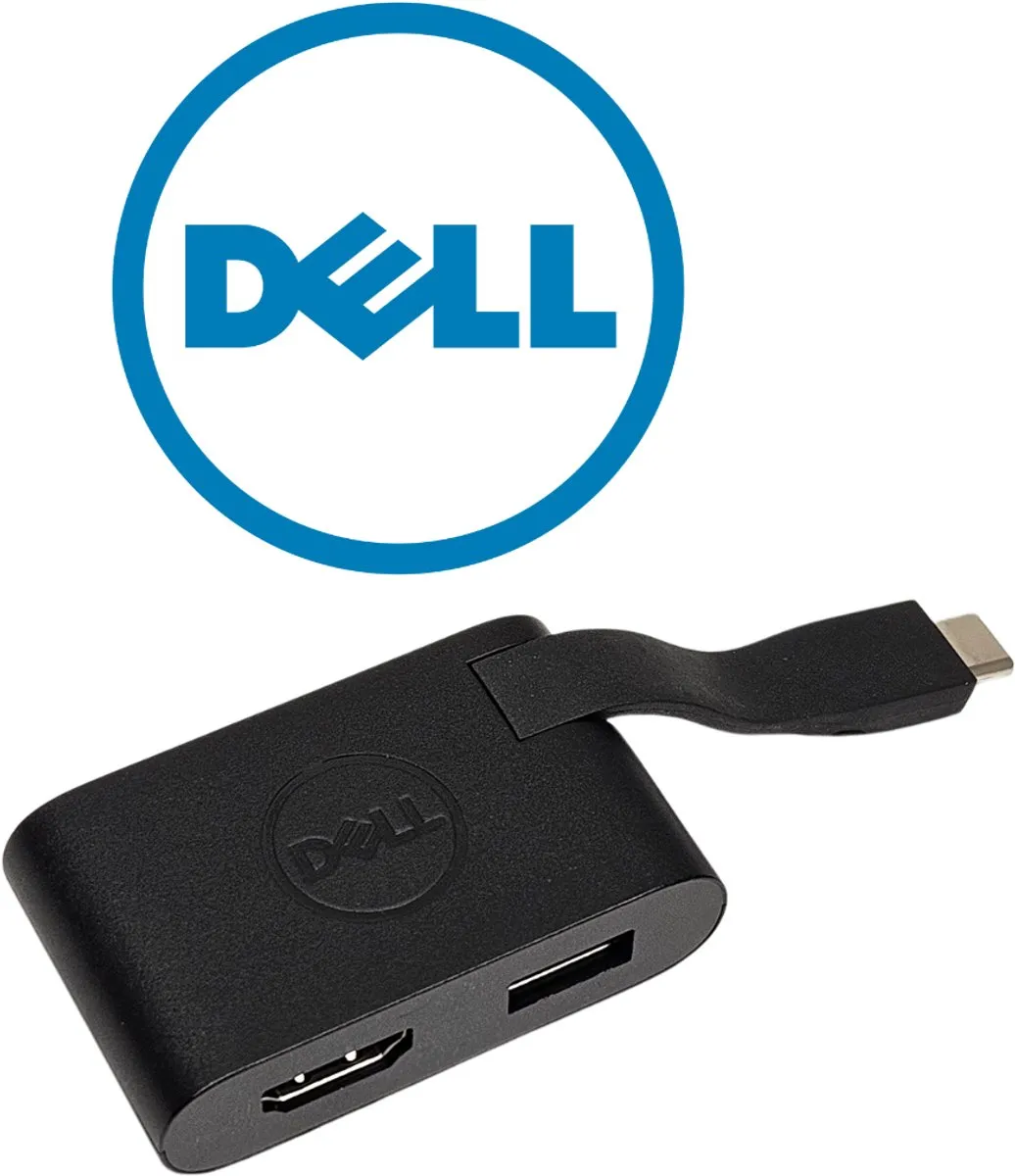 Dell DA20 - USB-C Multiport Adapter - 2-in-1 USB-C adapter - HDMI, en USB-A hub