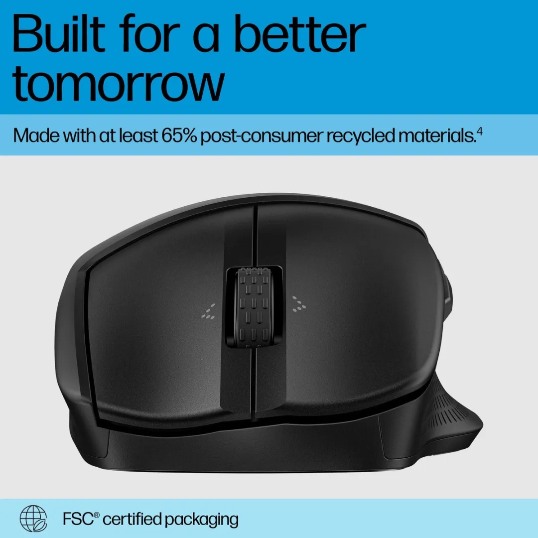 HP 685 - Dual-Muis - 6 knoppen - draadloos - Bluetooth 5.3, 2.4 GHz - USB draadloze ontvanger - zwart