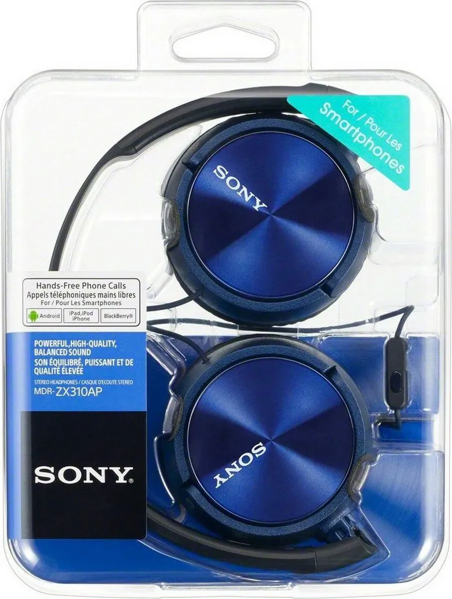 Sony MDR-ZX310AP On-ear Koptelefoon - Blauw