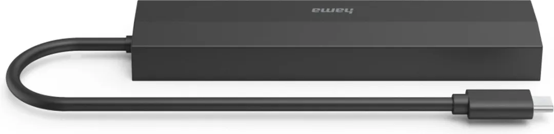 Hama USB 3.2 Gen 1-hub 6 poorten Met snellaadpoort, Met USB-C stekker, Ultra HD-geschikt Zwart