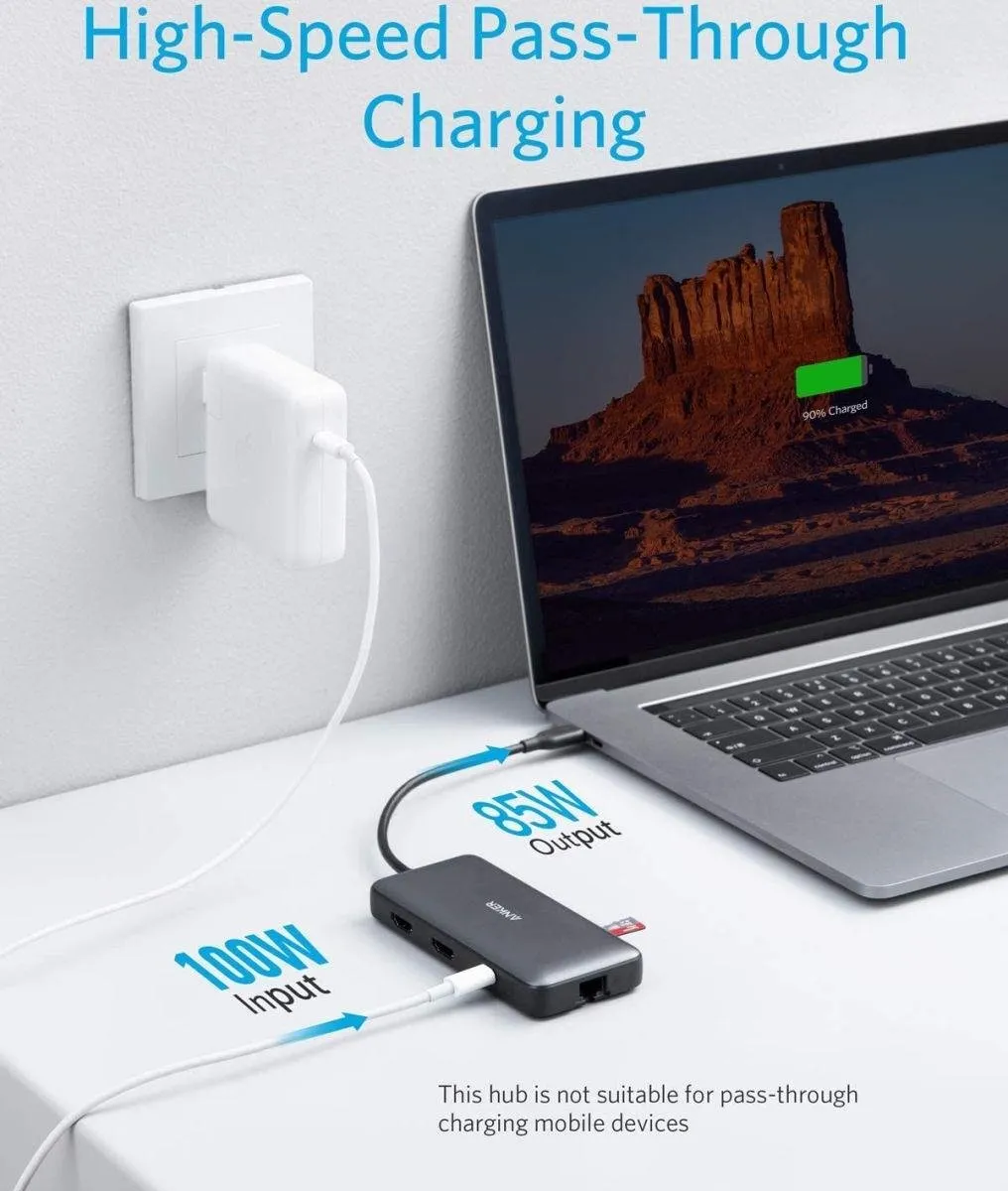 Anker PowerExpand A83800A1 Media Hub - 2x HDMI - Zwart