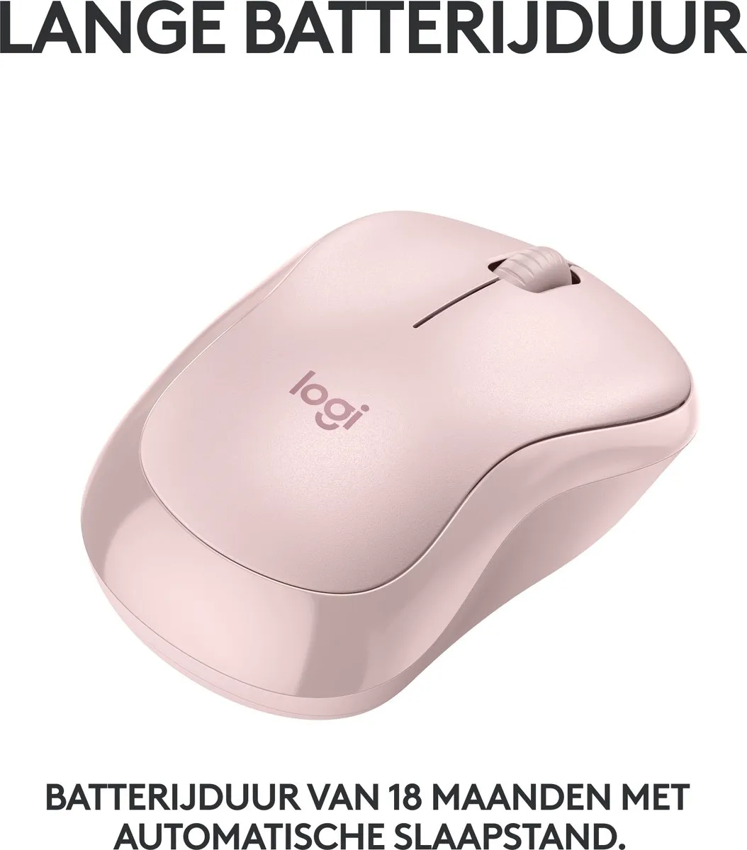 Logitech M240 Draadloze Muis - Bluetooth - Roze