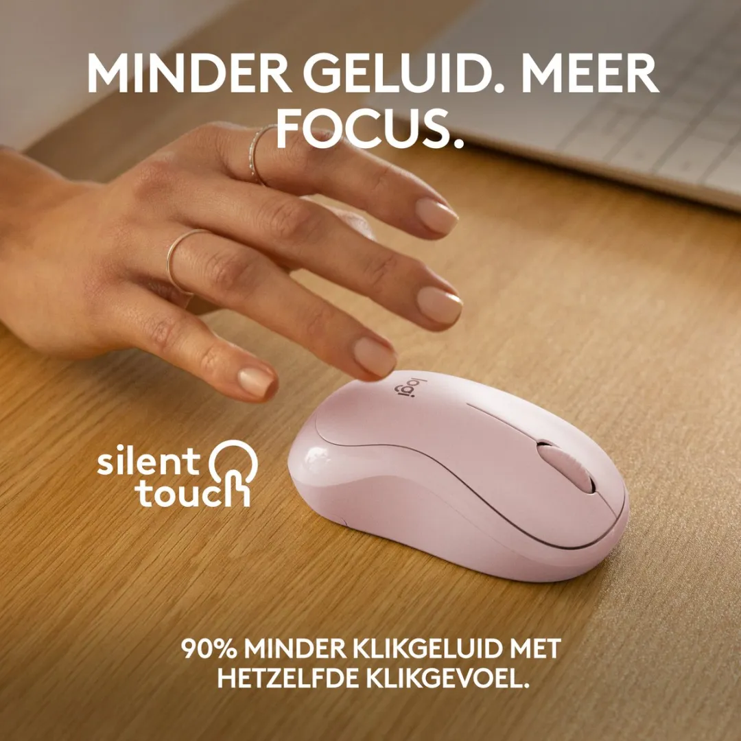 Logitech M240 Draadloze Muis - Bluetooth - Roze
