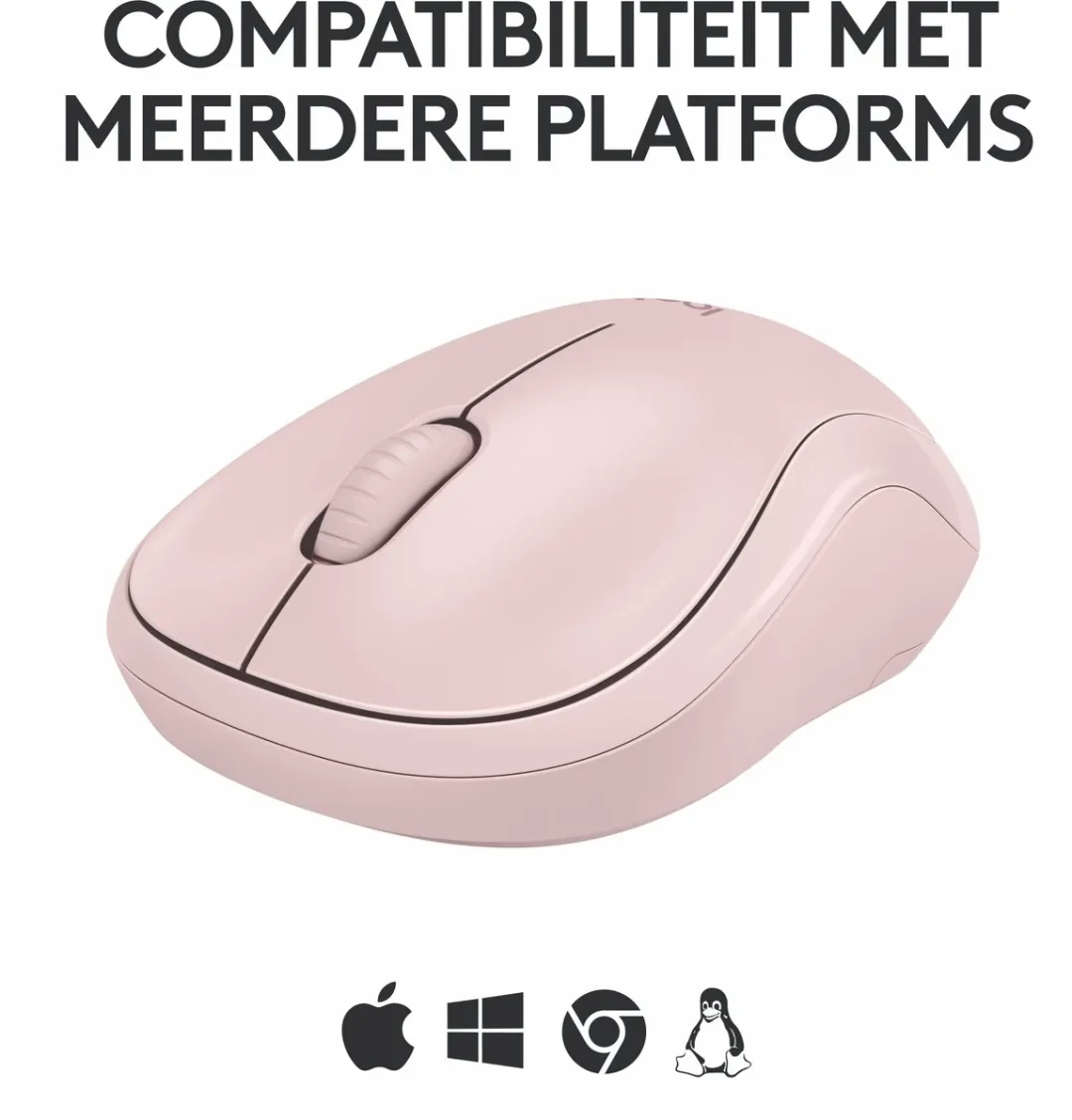 Logitech M240 Draadloze Muis - Bluetooth - Roze - afbeelding 6 van 6