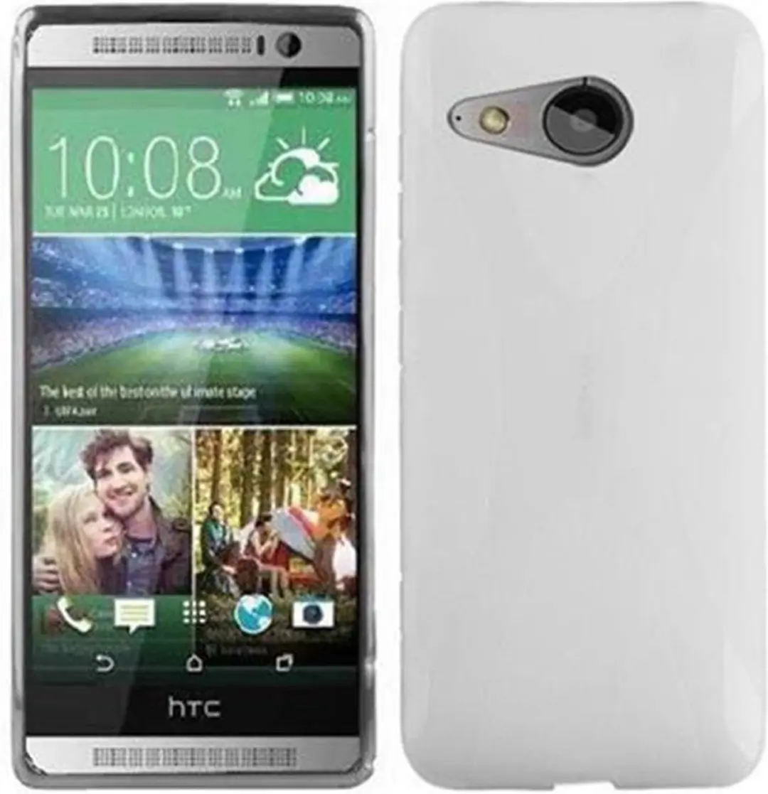 Cadorabo Hoesje geschikt voor HTC ONE M8 MINI in SEMI-TRANSPARANT