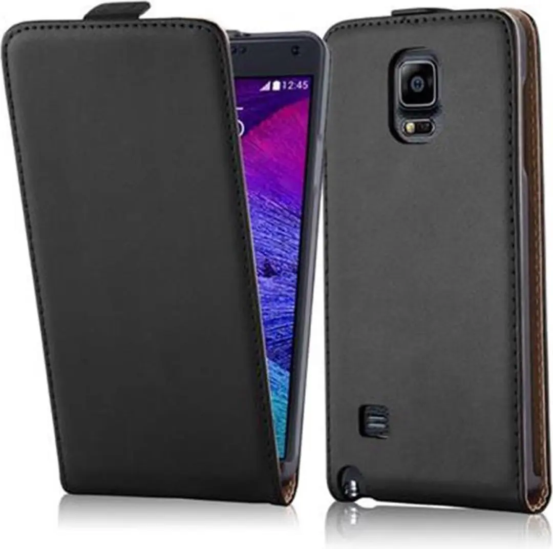 Cadorabo Hoesje geschikt voor Samsung Galaxy NOTE 4 in KAVIAAR ZWART