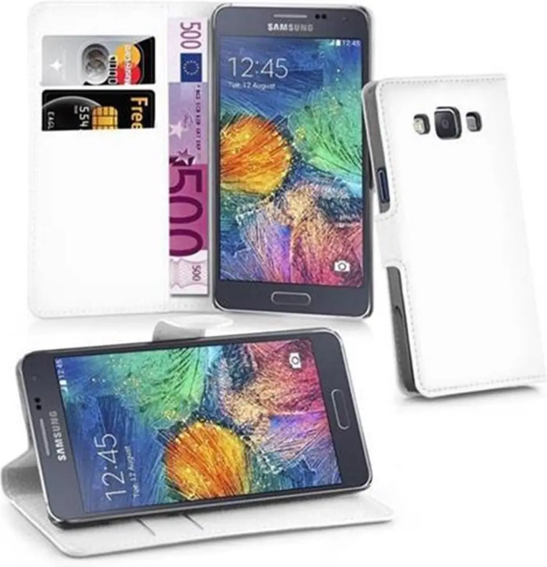 Cadorabo Hoesje geschikt voor Samsung Galaxy A7 2015 in ARCTISCH WIT