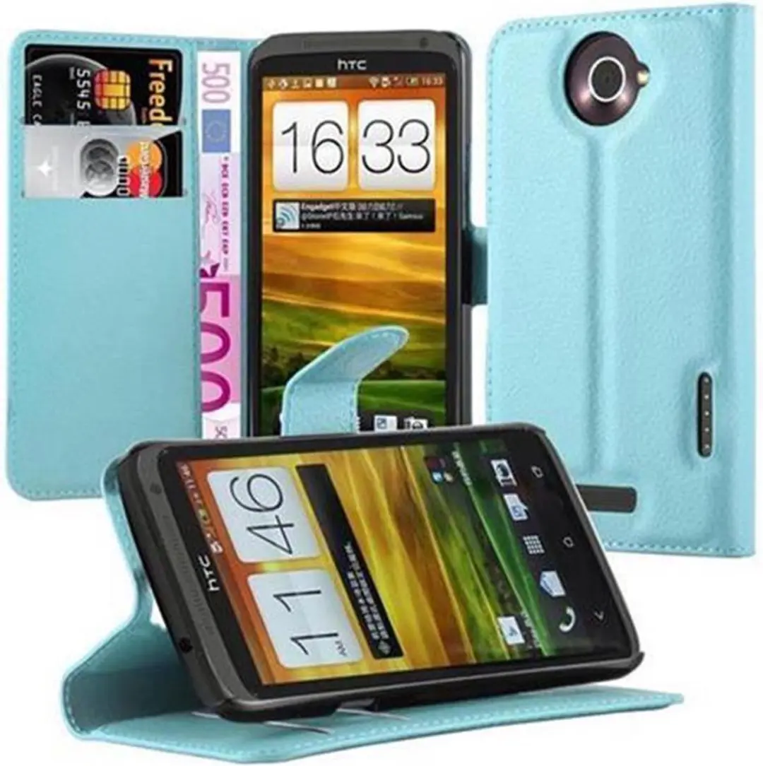 Cadorabo Hoesje geschikt voor HTC ONE X / X+ in PASTEL BLAUW