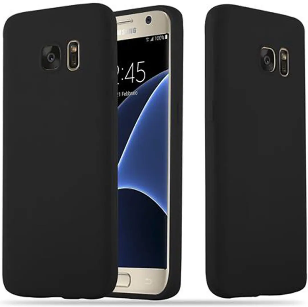 Cadorabo Hoesje geschikt voor Samsung Galaxy S7 in CANDY ZWART
