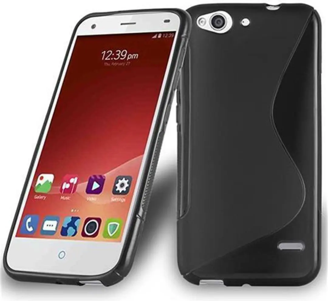 Cadorabo Hoesje geschikt voor ZTE Blade S7 in ZWARTE OXIDE - Beschermhoes gemaakt van flexibel TPU silicone Case Cover