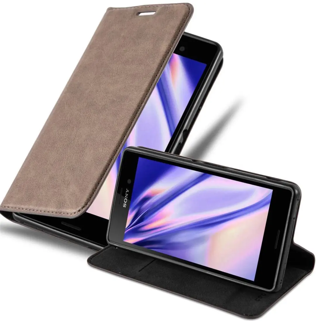 Cadorabo Hoesje geschikt voor Sony Xperia M4 AQUA in KOFFIE BRUIN