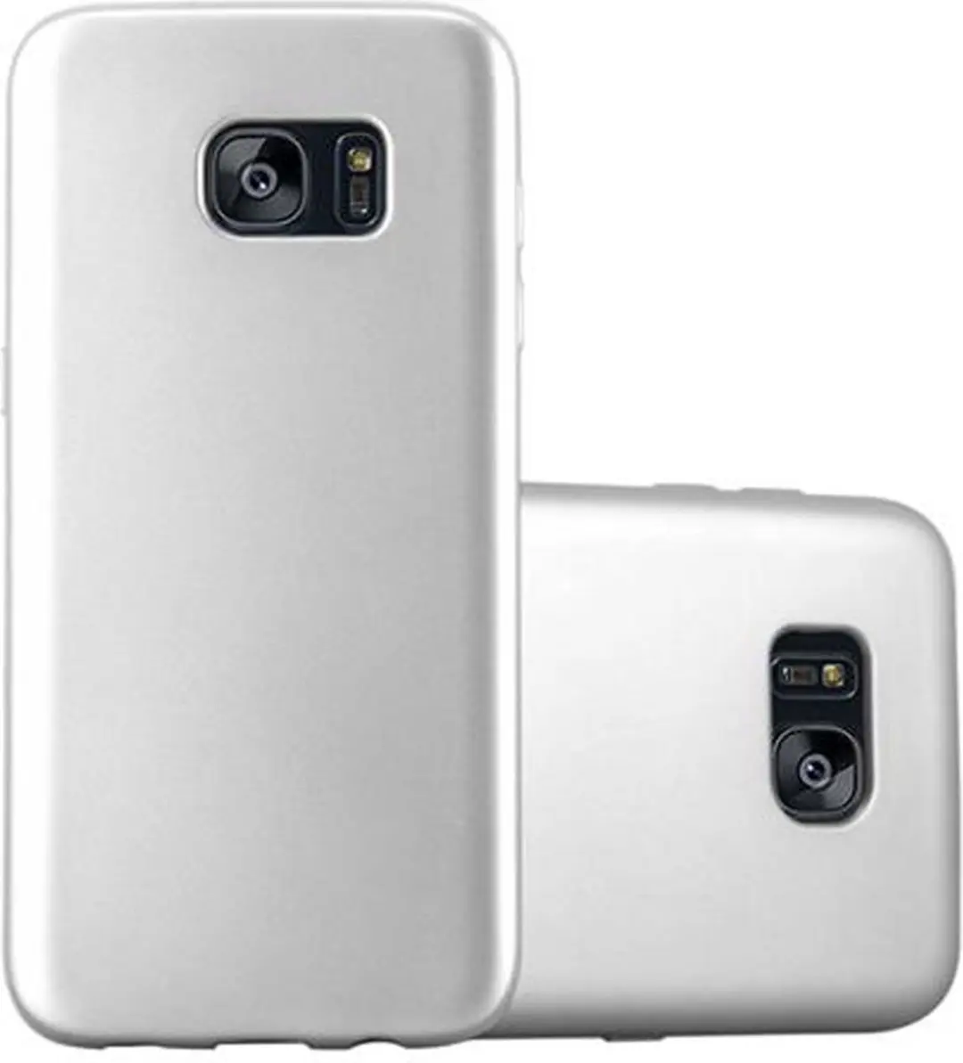 Cadorabo Hoesje geschikt voor Samsung Galaxy S7 EDGE in METALLIC ZILVER