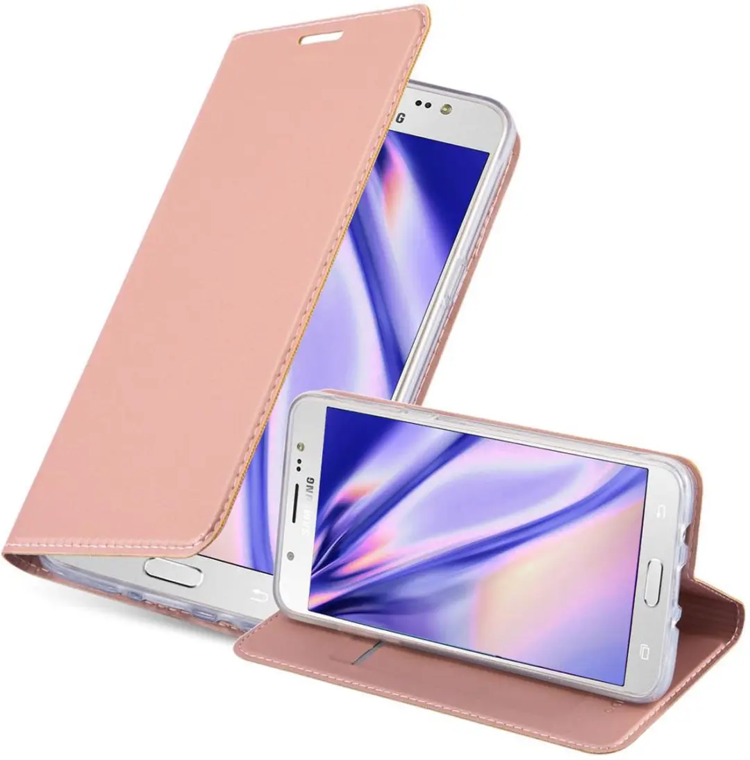 Cadorabo Hoesje geschikt voor Samsung Galaxy J5 2016 in CLASSY ROSE GOUD