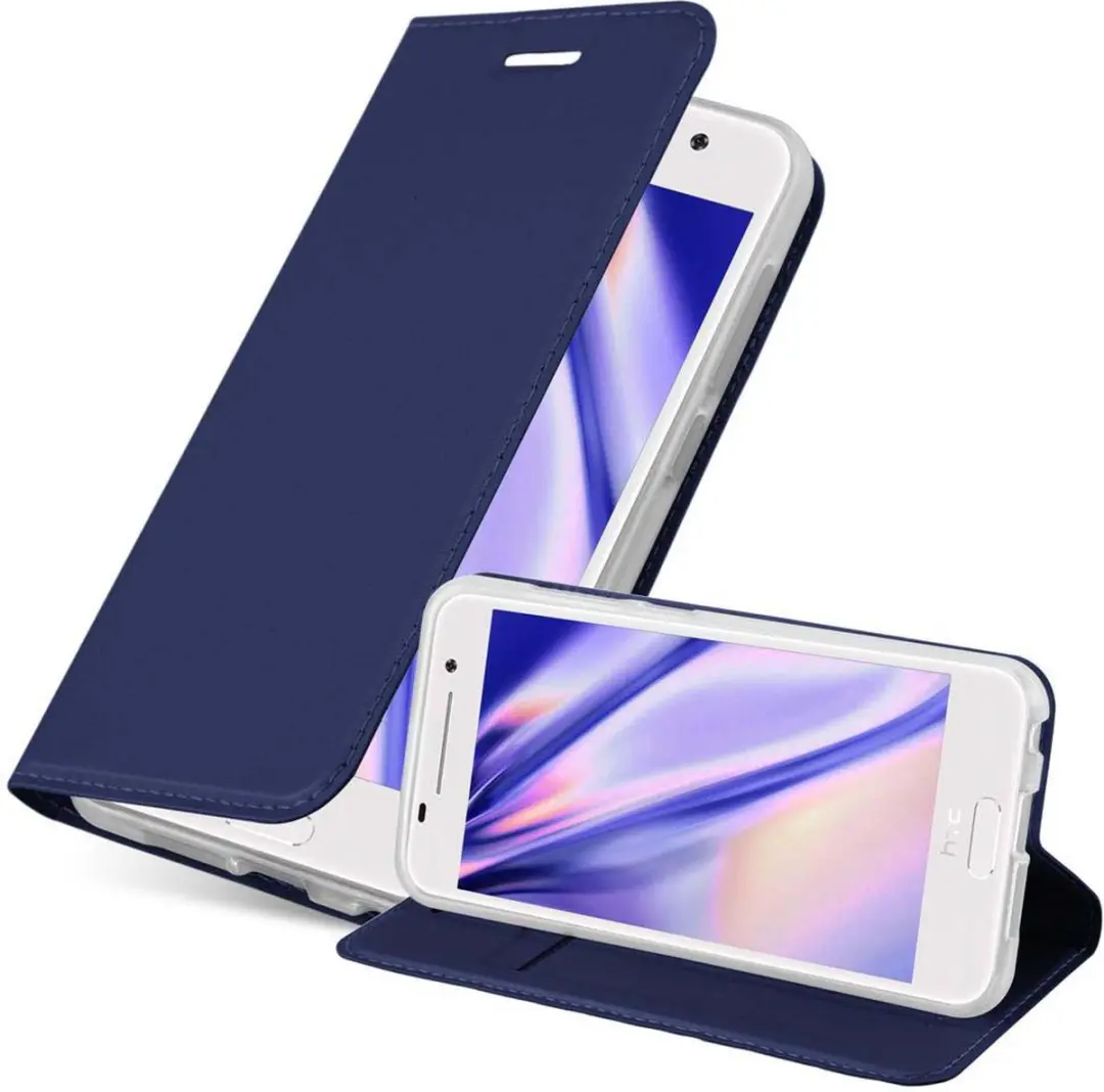 Cadorabo Hoesje geschikt voor HTC ONE A9 in CLASSY DONKER BLAUW